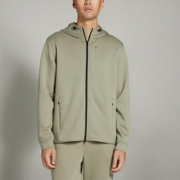 VRST Men's Earl Grey Pinnacle Fleece Long Sleeve Full Zip Hoodie Size S NWT - Picture 2 of 5